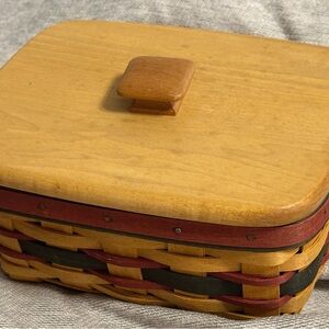 NEW Longaberger Desktop Address Basket Protector Cards Lid Father's Day Liner